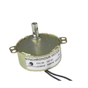 CHANCS TYC-50 Synchronous Motor 12V AC 5-6RPM Flush Shaft 5.5mm CW/CCW 4W Gear Motor Fan Motor