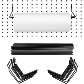 MDEOOSKY 12 قطعة من حامل المناشف Pegboard خطافات Pegboard، حامل المناشف الورقية لPegboard، ملحقات Pegboard لغرفة الحرف اليدوية، غرفة الغسيل، المطبخ، الحمام، ورشة العمل in Saudi Arabia