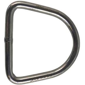 US Stainless Stainless Steel 316 D Ring Welded 6mm x 50mm ID (1/4" x 2") Marine Grade Dee