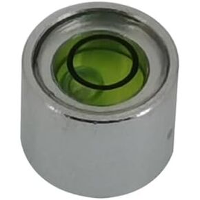 Mini aluminum alloy universal small horizontal bubble water level balance bubble horizontal circle (10X4mm（silver green）)