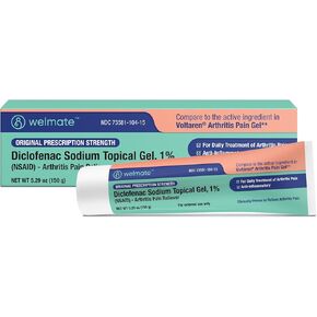 WELMATE - Arthritis Pain Reliever - Diclofenac Sodium Topical Gel 1% - Arthritis Relief - FSA & HSA Approved - Pain Relief Cream/Gel - Mobility Aids - 5.29 oz - 3 Pack