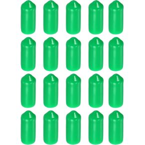 uxcell 50Pcs Rubber End Caps, 3.5mm/0.14" ID Rubber End Caps, PVC Caps Rubber Screw for Bolts Screw Caps Thread Protectors Tube Screw Bolt, Green