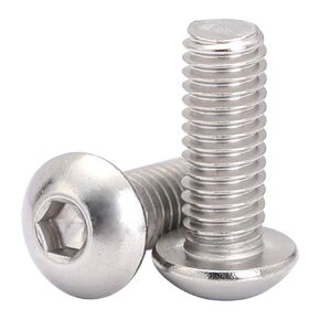 50 Pcs M3-0.5x25mm Button Head Socket Cap Screws, Stainless Steel 18-8 (304), Bright Finish, Fully Threaded, Allen Hex Button Head Screws (50 Pcs M3-0.5x25mm)