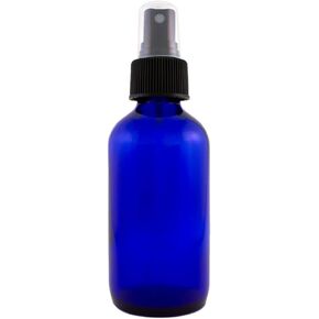 Blue 4oz Glass Bottle with Pump for Essential Oils (Pack of 2)