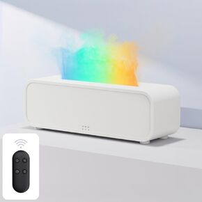 Dream Color Flame Diffuser Humidifier, Music Sync Ultra-Quiet Aroma Essential Oil Diffuser, 250ml Aromatherapy Mist Humidifier with Auto-Off, Timeable for Bedroom, Home, Office(Black)