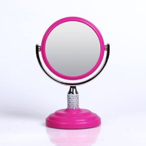 Zahari Home Aroma Magnifying Makeup Mirror Double Sided with Stand, Desk Mirror Vanity Mirror Cosmetic Mirror Tabletop Mirror 1X/3X Magnification 360 Degree Swirl, 6.30 inch Mirror, Grey