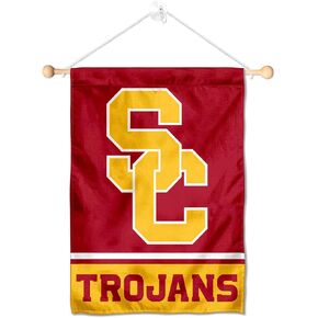 USC Trojans SC Logo Window Wall Banner Hanging Flag with Suction Cup