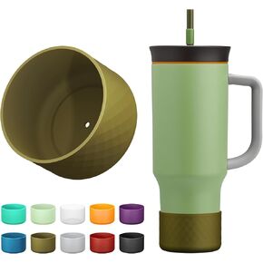 حذاء من السيليكون لكوب السفر المعزول بوزن 40 أونصة و24 أونصة، غطاء واقي مضاد للانزلاق لإكسسوارات أوالا، خالٍ من البيسفينول A، آمن للاستخدام في غسالة الأطباق in Kuwait