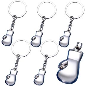 6 PCS Boxing Gloves Keychain, Inspirational Gifts for Who Never Give Up, Fighter Boxer Gift, Sport Souvenirs, Metal