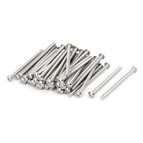 uxcell M4x60mm 304 Stainless Steel Button Head Hex Socket Cap Screws Bolts 55pcs