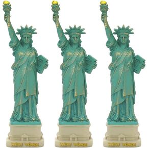 City-Souvenirs (3 PACK) New York City Party Supplies, 3.9" Statue of Liberty Statues Replica Gifts with Copper Tint; Statue of Liberty Souvenir Figurines from New York