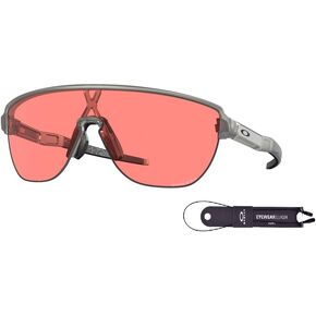 نظارات شمسية Oakley Corridor (a) OO9248A Shield للرجال + سلسلة إكسسوارات BUNDLE + مجموعة Designer iWear