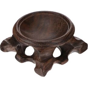 STOBAZA 1pc Crystal Ball Wooden Tray Wooden Tripod Stand Orb Egg Base Crystal Ball Display Base Crystal Ball Decorative Base Sphere Holder Base Glass Stand Glass Tray Crystal Stand Desktop