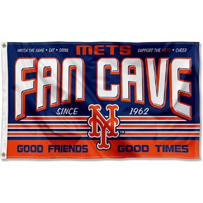 WinCraft New York Mets Fan Man Cave Banner Flag
