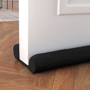 Door Draft Stopper,Door Draft Stoppers for Bottom of Door,Under Door Draft Stopper,Door Gap Filler Bottom Weather Stripping,30—36" Door Draft Blocker,Door Sweep Soundproof (Black, Large)