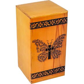Hardwood Cremation Urns for Human Ashes Adult Large - Wooden Burial Urn for Columbarium - Funeral Urn Box (Horse, 250 Cubic Inches - MW)