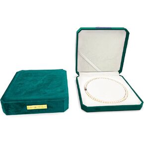 Jewelry Velvet Box Pearl Necklace Boxes for Jewelry Gift Boxes Display Case Wedding Jewelry Organizer Storage Holder Boxes (red)