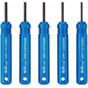 JRready ST5228 Extractor Tools,Removal Tools Kit for JST/AMP .062" /Molex .062" & .093" Pin and Socket Connectors, Male and Female Connector Tube Type Pin Extractor Tool kit 5PCS Sizes