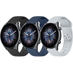 3 PACK Bands for Amazfit GTR 4 / GTR 3 Pro/GTR 3 / GTR 2e / GTR 2 / Amazfit GTR 47mm Smart Watch, 22mm Quick Release Soft Silicone Sport Replacement Wristband for Amazfit GTR 4/3 / 2 Women Men