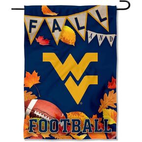 College Flags & Banners Co. West Virginia Fall Leaves Football Season Garden Yard Flag