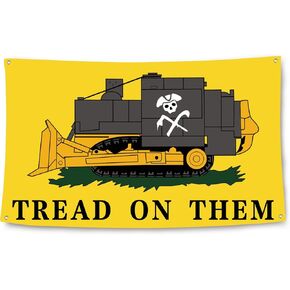 Tread On Them Funny Flag for Room 3x5 Ft College Dorm Decor Teen Guys Girls Bedroom Living Room Dorm Home Indoor Wall Decorations