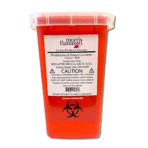 3 Pack Morris Flamingo 1 Quart Size Sharps and Needle Container