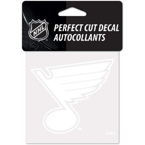 Wincraft NHL St. Louis Blues 4x4 Perfect Cut White Decal, One Size, Team Color
