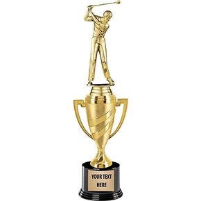 Crown Awards Golf Trophy, 13" Gold Cup Male Golf Trophies with Custom Engraving Prime