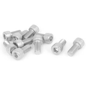 uxcell® M8x16mm 304 Stainless Steel Hex Key Socket Head Cap Screws 10pcs