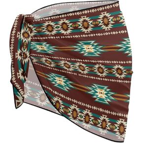 Beach Sarong Womens Semi Sheer Swimwear Cover Ups Short Skirt, Wrap Sheer Beach Bathing Suit Cover Up