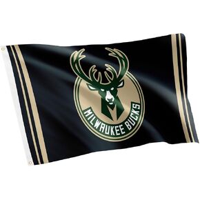 Desert Cactus Milwaukee Bucks Flag Team NBA National Basketball Association 100% Polyester Indoor Outdoor 3x5 feet Flagss (Flag M)