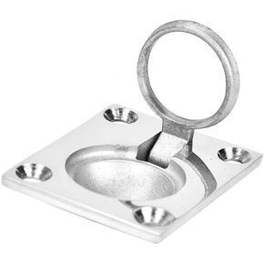 Boat Ring Hatch Pull Flush Marine Flush Handle 48x38mm Floor Pull Handle 316 Stainless Steel Boat Recessed Hatch Pull Ring Marine Grade Flush Buckle Ring