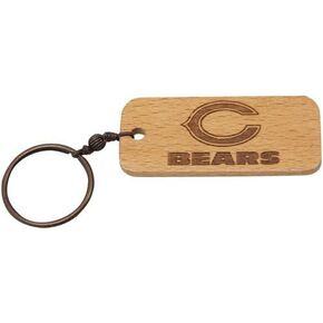 Football Fanatics NFL Chicago Bears Rugged Wood Keychain