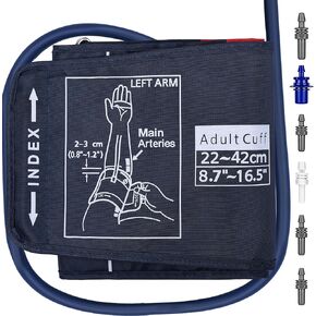XXXL Blood Pressure Cuff, 9"-26" (22-66CM) Extra Large Cuff Compatible with Omron BP Monitor, Replacement XXX-Large Cuff for Adult Big ARM, with 6 Connectors