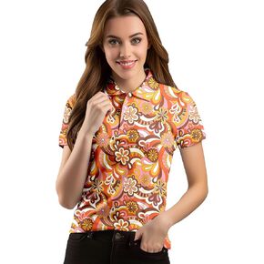 Womens Golf Shirt Short Sleeve Tennis Shirts Athletic Tops Funny Golf Shirts for Woman