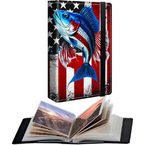 Small Photo Album 4x6 inch PU Leather Cover Photo Albums with 120 Photos Transparent Inner Pockets and Elastic Band Cute Photo Albums for Family Anniversary Wedding - Dog Paw Prints on Wood
