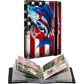 Small Photo Album 4x6 inch PU Leather Cover Photo Albums with 120 Photos Transparent Inner Pockets and Elastic Band Cute Photo Albums for Family Anniversary Wedding - Dog Paw Prints on Wood