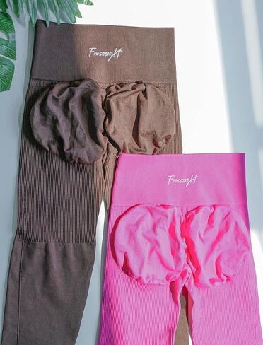 FRESOUGHT Scrunch Workout Leggings for Women,Seamless Butt Lifting Pants High Waisted Tummy Control Active Gym Yoga Tights in Saudi Arabia