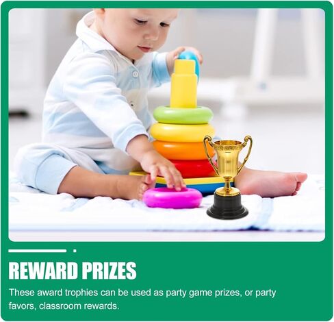Kids Mini Trophy Plastic Prize Trophies 20Pcs Set Plastic Golden Cup Trophy, Kids Party Favors for Holiday Game Events in Saudi Arabia