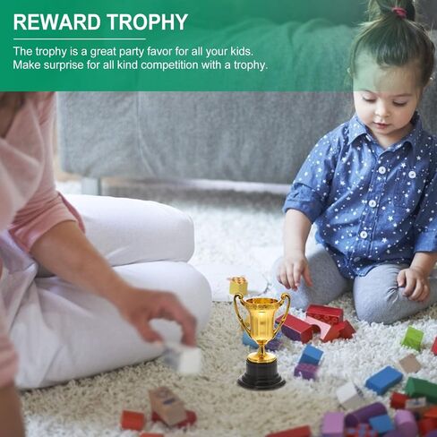 Kids Mini Trophy Plastic Prize Trophies 20Pcs Set Plastic Golden Cup Trophy, Kids Party Favors for Holiday Game Events in Saudi Arabia