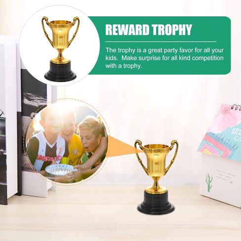 Kids Mini Trophy Plastic Prize Trophies 20Pcs Set Plastic Golden Cup Trophy, Kids Party Favors for Holiday Game Events in Saudi Arabia