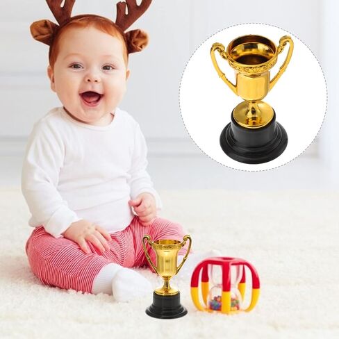 Kids Mini Trophy Plastic Prize Trophies 20Pcs Set Plastic Golden Cup Trophy, Kids Party Favors for Holiday Game Events in Saudi Arabia