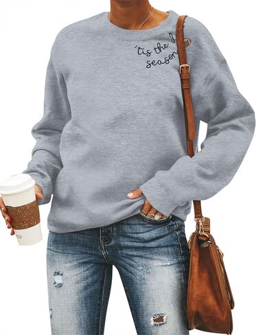 MOUSYA Tis The Damn Season Sweatshirt Woman Football Game Day Outfits Football Season Sweater Fan Shirts Fall Pullover Tops in Saudi Arabia
