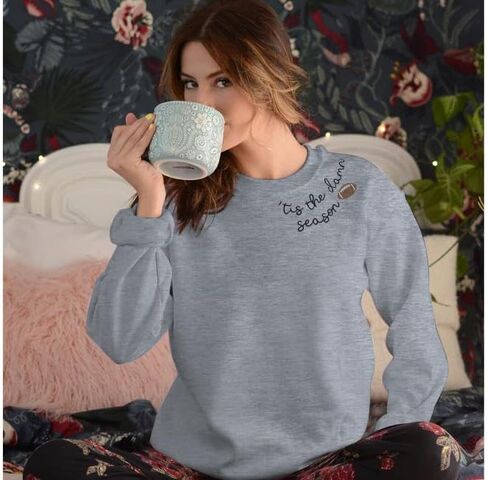 MOUSYA Tis The Damn Season Sweatshirt Woman Football Game Day Outfits Football Season Sweater Fan Shirts Fall Pullover Tops in Saudi Arabia