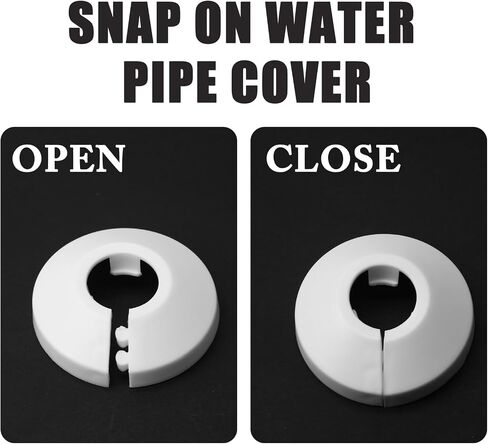 2pcs 2.5 inch / 63mm Water Pipe Cover, Plastic Pipe Cover Tube Cover Pipe Wall Escutcheon, Drain Line Cover Sink Flange Wall Collar for Bathroom Kitchen Water Pipe Tube in Saudi Arabia