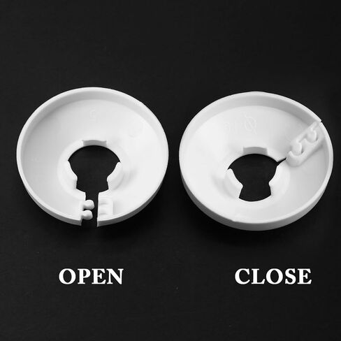 2pcs 2.5 inch / 63mm Water Pipe Cover, Plastic Pipe Cover Tube Cover Pipe Wall Escutcheon, Drain Line Cover Sink Flange Wall Collar for Bathroom Kitchen Water Pipe Tube in Saudi Arabia