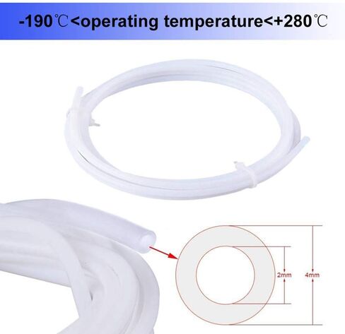 5 أنابيب تيفلون بيضاء (1 متر)، مع 10 PC4-M6Quick Fitting، 10 موصلات هوائية PC4-M10، للتوصيل بخيط 1.75 مم للطابعة ثلاثية الأبعاد in Saudi Arabia