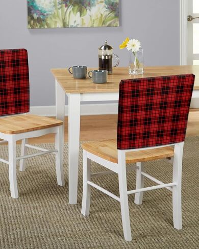 مجموعة أغطية كراسي سقوط التماثيل من 4 قطع لغرفة الطعام، غطاء خلفي للكرسي الريفي لعيد الشكر، أغطية كراسي مطبخ قابلة للإزالة من أوراق القيقب النباتية لعيد الشكر لديكور الحفلات والولائم in Kuwait