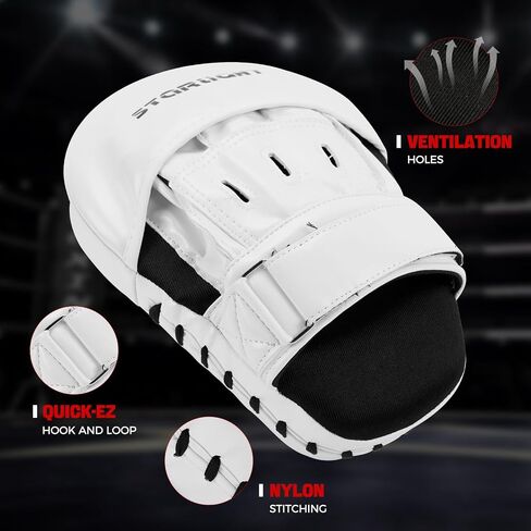 Punching Mitts for Men, Women, & Kids, Focus Mitts for Martial Arts & Boxing Training,Curved Punching Mitts for Boxing and MMA 2PCS (PU Leather) in Saudi Arabia
