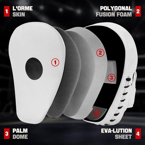 Punching Mitts for Men, Women, & Kids, Focus Mitts for Martial Arts & Boxing Training,Curved Punching Mitts for Boxing and MMA 2PCS (PU Leather) in Saudi Arabia